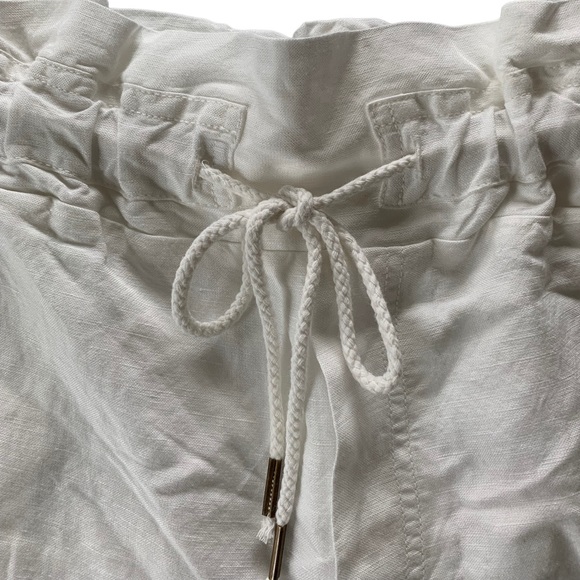Young Fabulous & Brooke White Linen Blend Shorts - Picture 4 of 6
